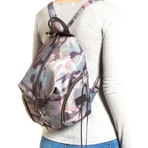 Rebecca Minkoff Camo Nylon Backpack Purse EUC!!